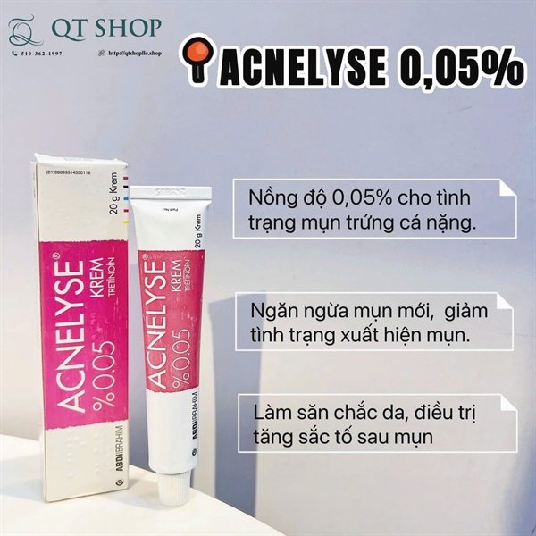 Tretinoin Ấn Acnelyse Krem 0.05% - 20g