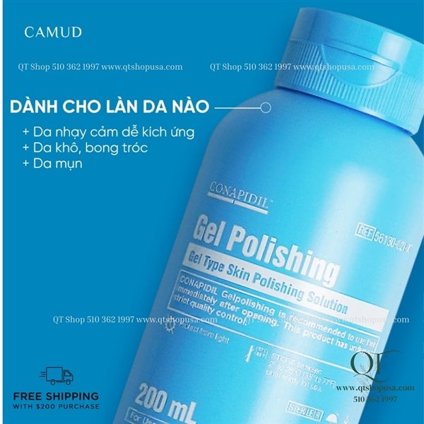 Pharmesthetics - Conapidil Gel Polishing Cleanser-200ml - Sữa Rửa Mặt Làm Sạch Sâu, Dịu Nhẹ Cho Làn Da Nhạy Cảm