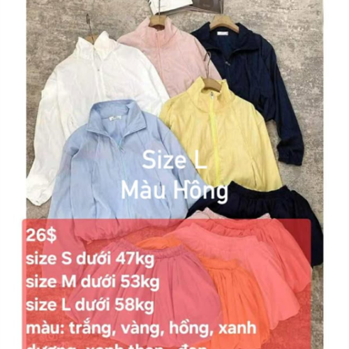 Set đồ thể theo màu HỒNG - SIZE L