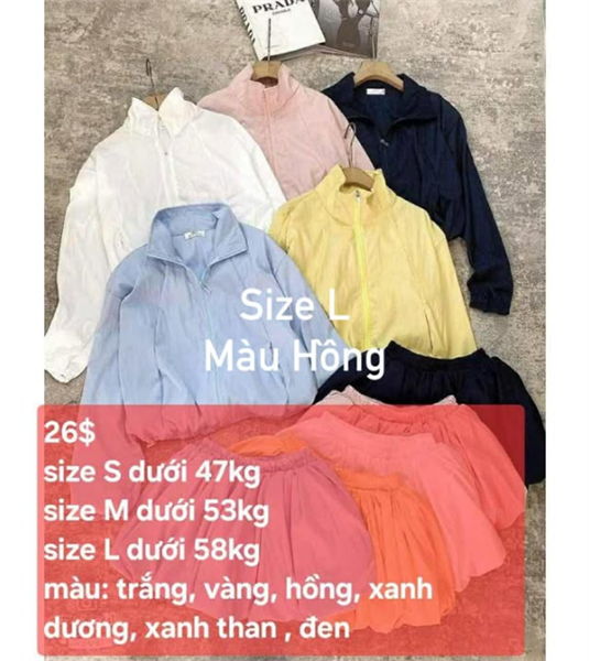 Set đồ thể theo màu HỒNG - SIZE L