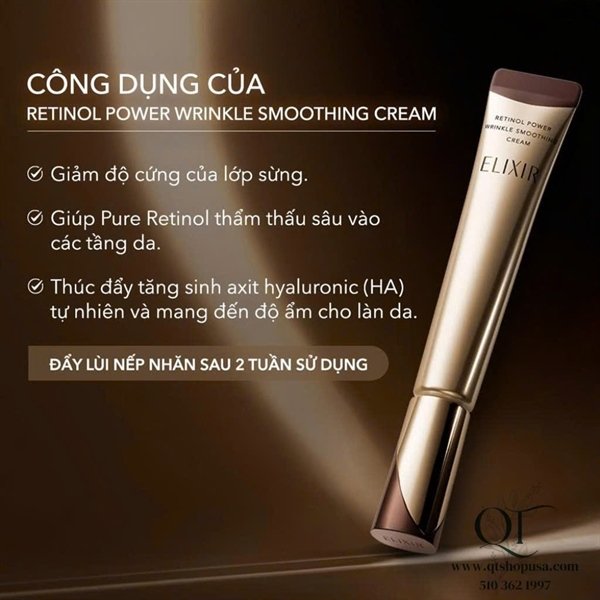 Kem Dưỡng ELIXIR Retinol Power Wrinkle Smoothing Cream 15g