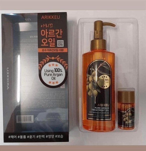 ARIKKEU PURE ARGAN - Dầu Dưỡng Tóc 200ml tặng Mini 20ml - EXP 202805 (RÁCH HỘP)