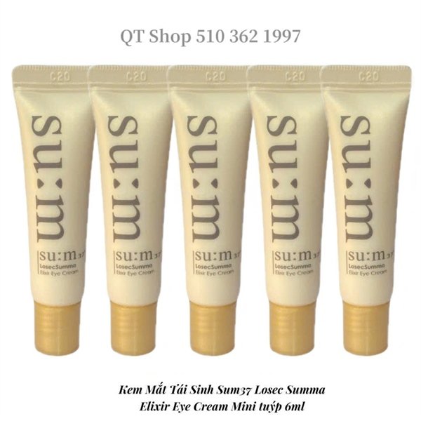 SUM37 - Combo 5 tuýp Kem Mắt - 6ml x 5 Tuýp - EXP 202708