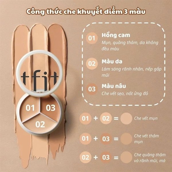 a719bd0c80e443bcb4d25e81eabc66f8 TFIT - Che Khuyết Điểm - 3 màu x 5g - EXP 202908
