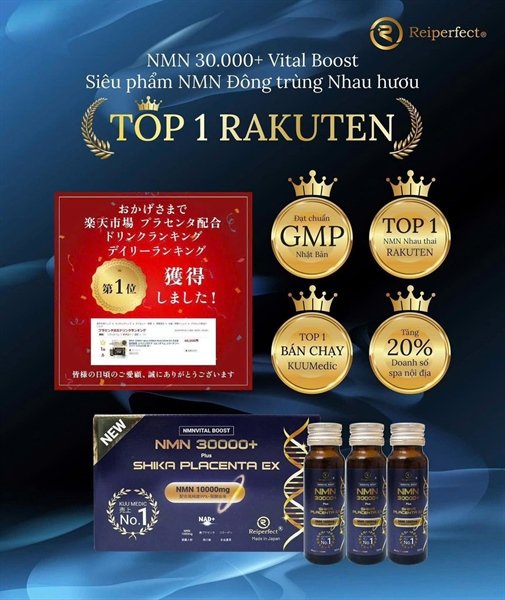 Combo 3 tặng 1 - NMN 30000+ Shika Placenta Ex , exp 20261127