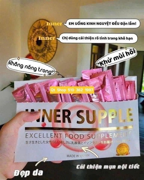 Nước uống tăng nội tiết tố Inner Supple - 28 gói - Japan - EXP 202712