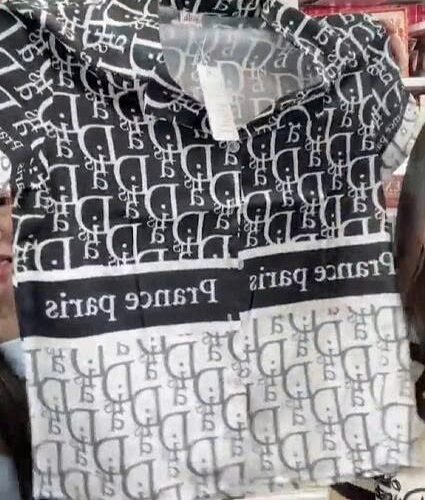 Bộ logo Dior - Tay ngắn - Lụa xước