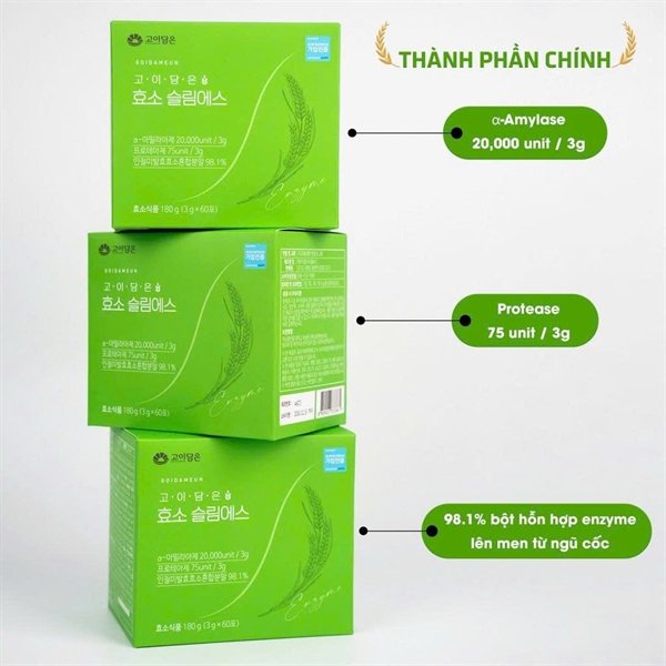 Bột Men Enzyme Giảm Cân Goidameun - 60 gói - EXP 202707