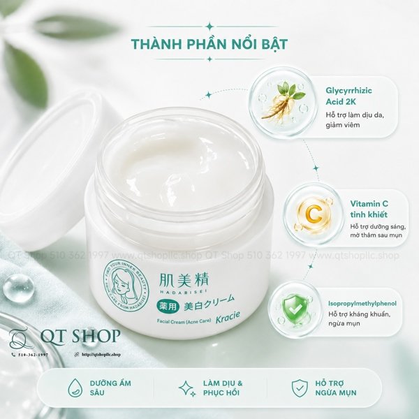 Kem Dưỡng Rau Má cho da Mụn Japan - 50g