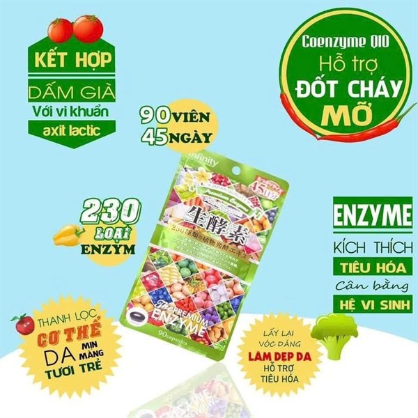 b34f9abc7f3b43dea9ae2a7b22f37c8d Viên uống rau củ Infinity - 90v - Japan - EXP 202606