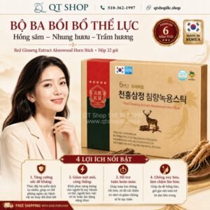 Nước Hồng Sâm Lộc Nhung Hươu - 32 tép - Exp 2028.12 (BỎ HỘP NGOÀI)