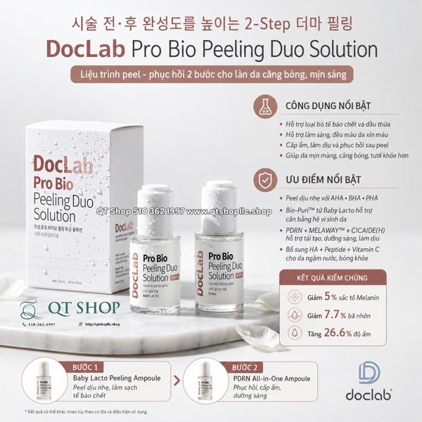 DOCLAB - Pro Bio Peeling Duo Solution - Baby Peel - tặng 1 KCN xanh - EXP 20281109