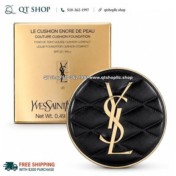 b89938a42d5d4c2ca0ce250ef33b3d26-1 YSL - Le Cushion Encre De Peau Couture Cushion Foundation #20 Tông Tự Nhiên - 14g ( Vỏ Màu Đen)