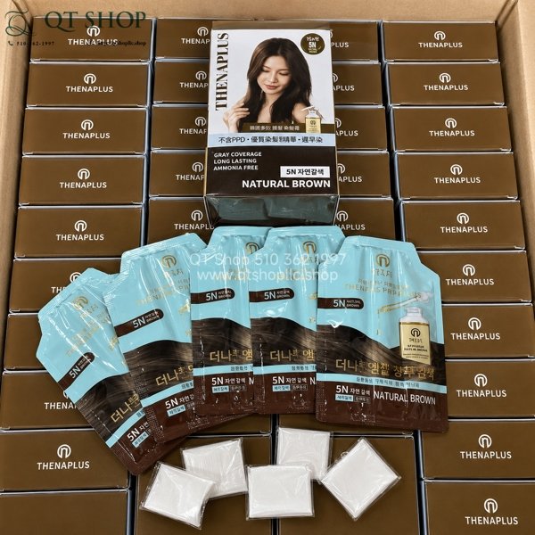 Gội Nhuộm Phủ Bạc 5N - NATURAL BROWN - Màu Nâu Sáng - HQ - 5 gói - EXP 202805