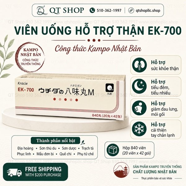 Viên uống bổ thận EKT-700 Kracie - 840 viên - Japan - exp 203010