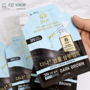 Gội Nhuộm Phủ Bạc 3N - DARK BROWN - Màu Nâu Hạt Dẻ - HQ - 5 gói - EXP 202805
