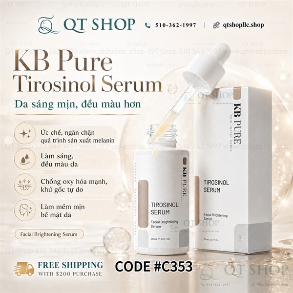 bb90cef4b8f84ef8a866ee86417c1008 KB PURE - Serum Trắng Da Tirosinol 30ml - EXP 202903