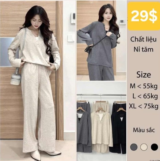 Set đồ xám