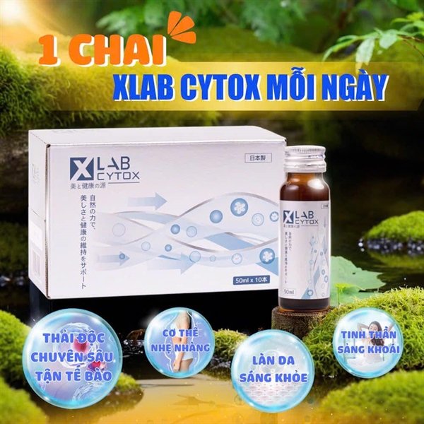 Xlab Cytox Nước Uống Thải Độc Tế Bào (10 chai) - Japan - EXP 20261010