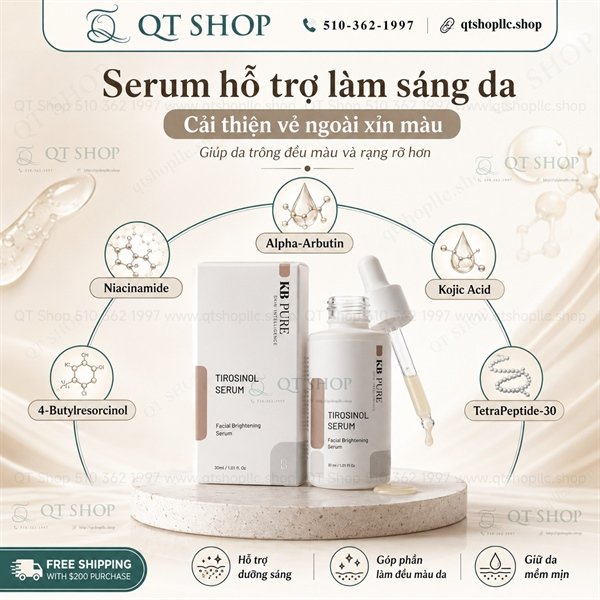 bdf9d54e3d6e4848af156a31340094a1 KB PURE - Serum Trắng Da Tirosinol 30ml - EXP 202903