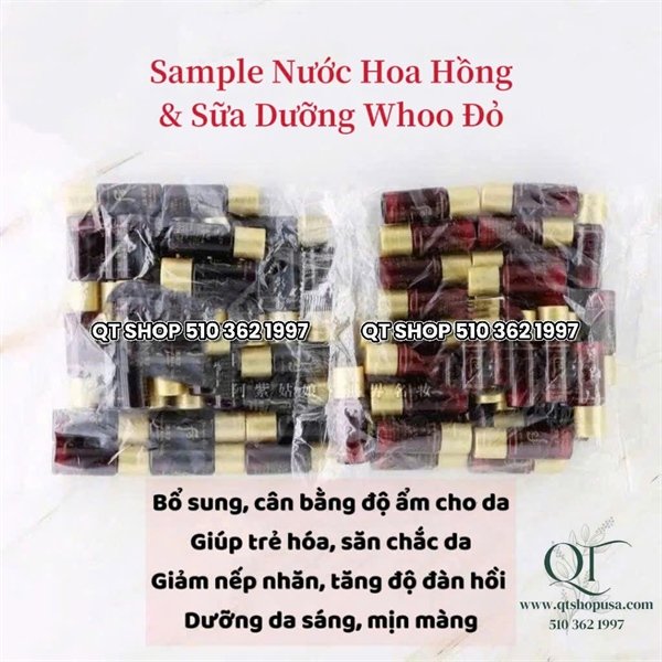 Sample NHH + Sữa Dưỡng Whoo Đỏ - 30eax2 - EXP 2028