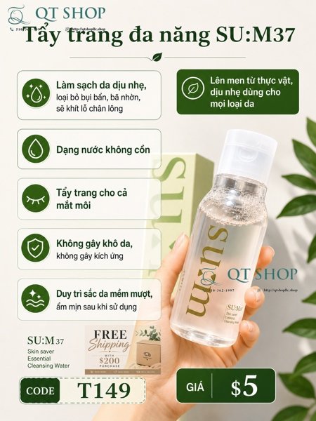 SUM37 - Mini Nước Tẩy Trang Sum 100ml - EXP 202806