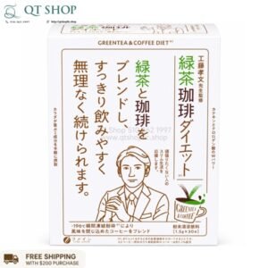 FINE JAPAN - Trà Cà Phê Giảm Cân Green Tea & Coffee Diet - 30 gói - EXP 202805