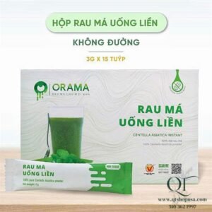 RÁCH HỘP - Bột Rau Má Không Đường VN - 15 gói x 3gr