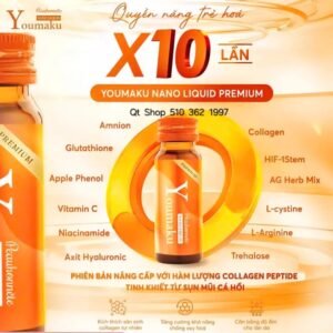 Nước Uống Collagen TBG nhau thai ngựa Youmaku Stem Cell Nano Liquid (10 chai x 30ml) - EXP 2026.11