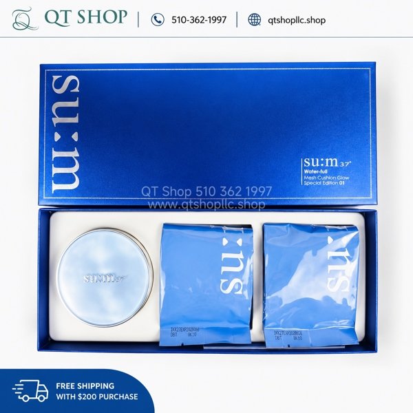 SUM37 - Phấn Cushion Sum Xanh Water-Full Mesh - Tông #21 - KÈM 2 LÕI - EXP 2028.02