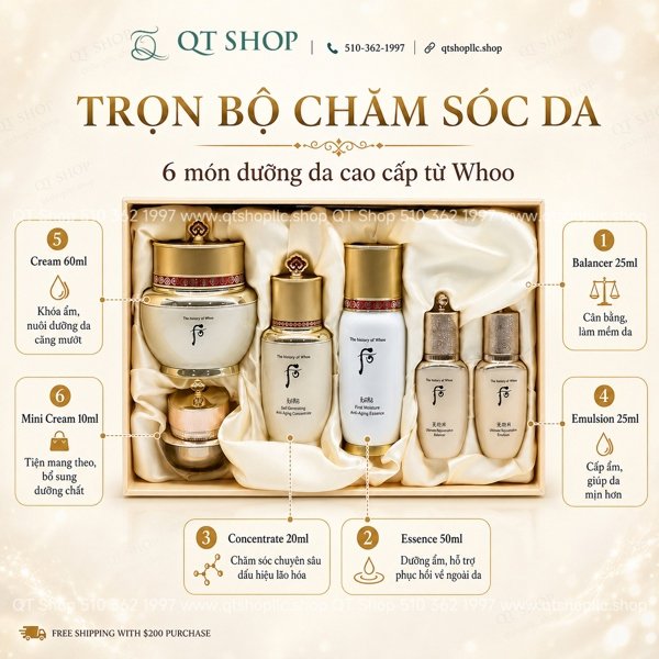 WHOO BICHUP - Set Kem Bichop 60ml - EXP 202902 - 250$