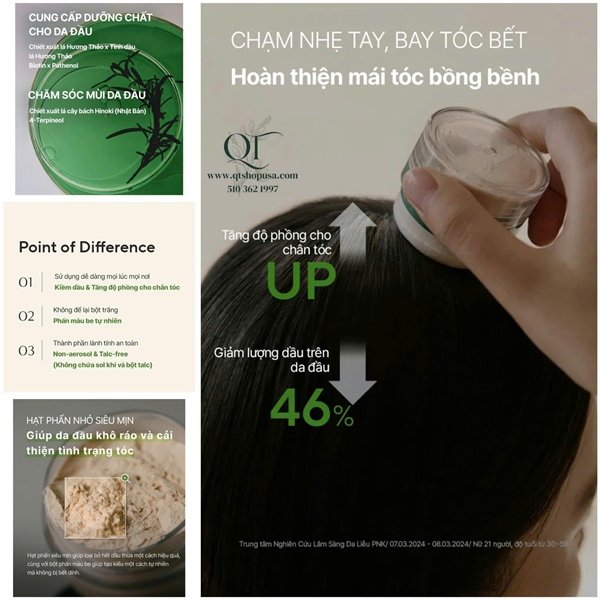 Phấn Gội Khô Aromatica Rosemary