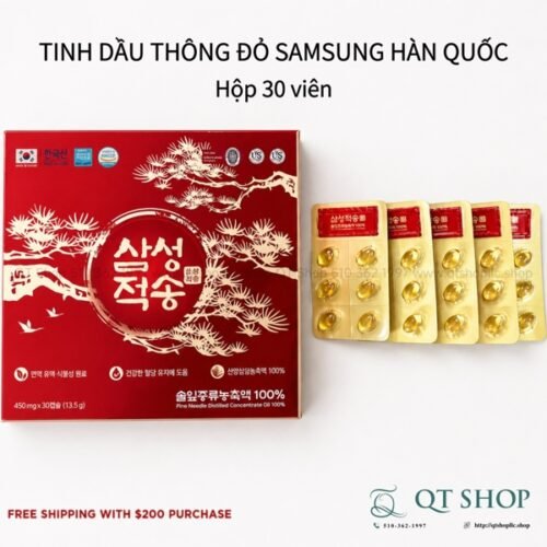 Tinh Dầu Thông Đỏ Samsung - Hộp 30 viên (Bỏ hộp ngoài) - EXP 202801