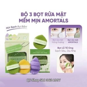 Set 3 miếng bọt Rửa Mặt AMORTALS - LIMIT 1 Khách 5