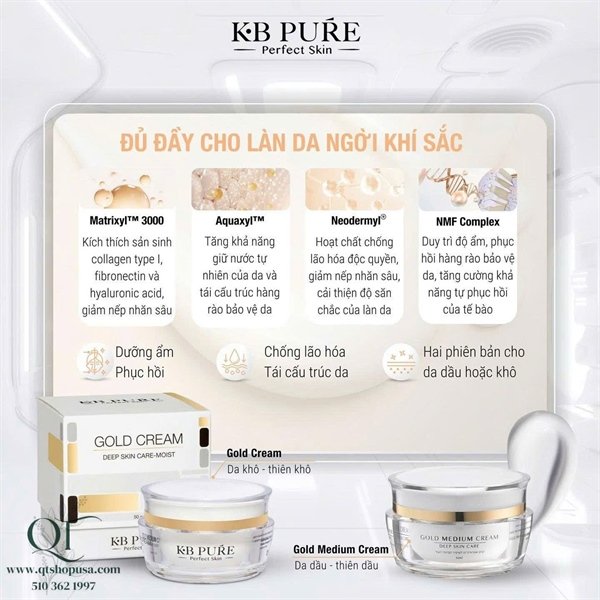 KB Pure - Gold Medium Cream - Oily Skin - EXP 202808