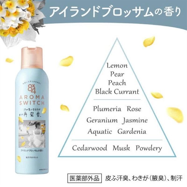 Lăn khử mùi Aroma Switch Roll-on Island - Màu Xanh dương - Japan