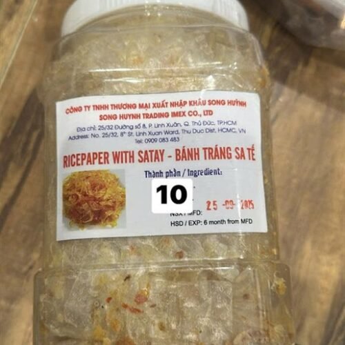 Bánh Tráng Muối Tỏi - Hũ 200 gr