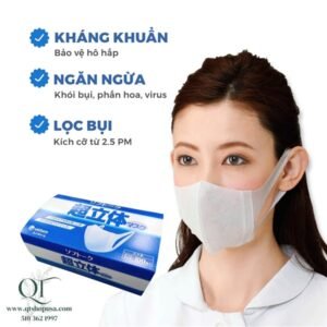 Khẩu Trang Unicharm - Trắng - 100 ea - JP - LIMIT1 khách 2 bịch
