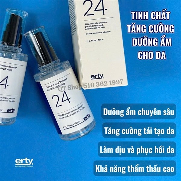 ERTY - 24 Huyết Thanh Cấp Nước Hydrating Ampoule Booster - 100 ml - EXP May 2028