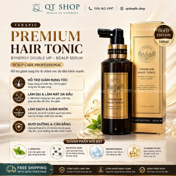 ce5df0a9a9ea40a6a5618b7bddc8eaa9 Xịt Dưỡng Tóc Hair Tonic Terapic 160ml - EXP 202901