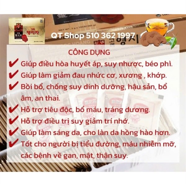 *LM 1* - Trà Linh Chi Hàn Quốc- 100 gói - EXP 202809