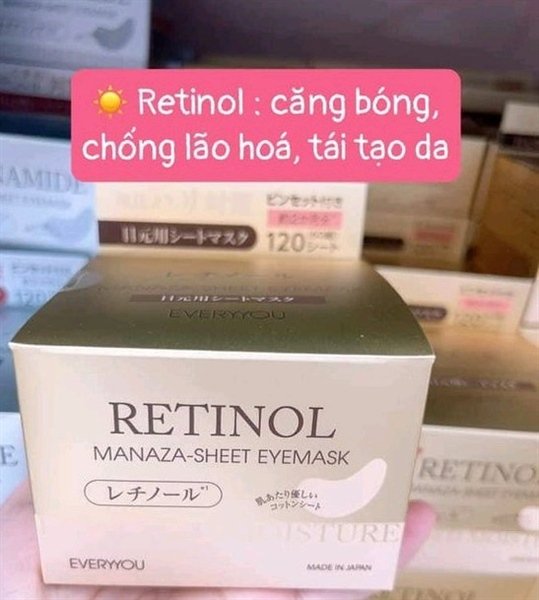 Mặt Nạ Mắt Retinol Eye Mask - JP - MÀU VÀNG - 120 miếng