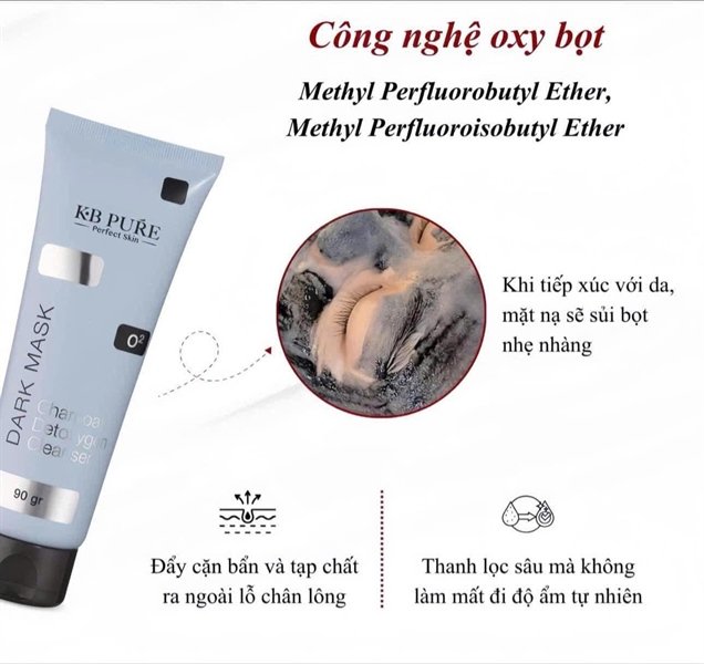 d08ef8cab1e34341913f1d0f81316cb3 KB Pure - Dark Mask Detoxygen Mask Thải Độc - Xanh - Da dầu mụn