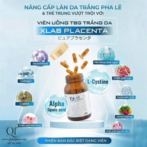 RÁCH SEAL - Xlab Placenta Viên Uống Trắng Da - 90 Viên - Japan - EXP 202704