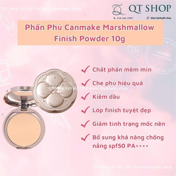 d720ec050c9e45629c739ca4723387bb Phấn Phủ CANMAKE Marshmallow Finish Powder SPF50/PA+++ - Màu MO