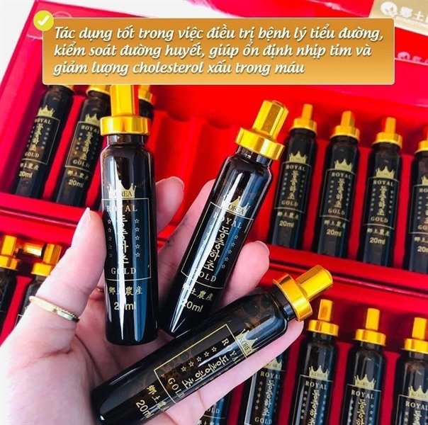 LIMIT 1 - Nước Đông Trùng Hạ Thảo DTHT Royal vegetable worms Gold- Set 20 ống Thủy Tinh