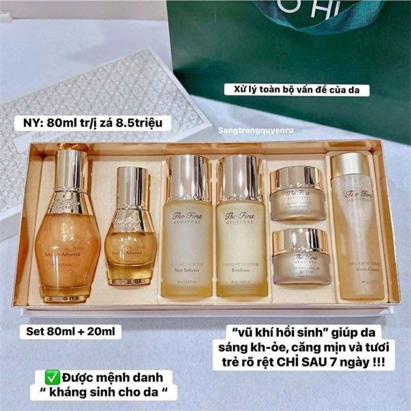 da77907573524fdfa69f0e36562b80ec OHUI THE FIRST - Set Tinh Chất Vàng TCV 385$ - 80ml +20ml - EXP 2028