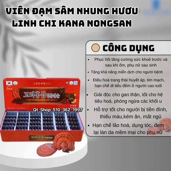 Viên Đạm Sâm Lộc Nhung Hươu - 120 viên