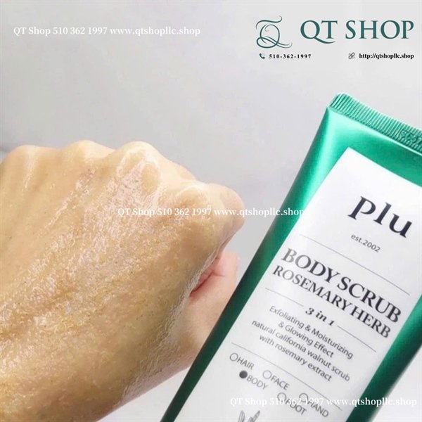 BODY - TDC Plu Body Scrub - Rosemary Herb 200ml - XANH LÁ - EXP 202712