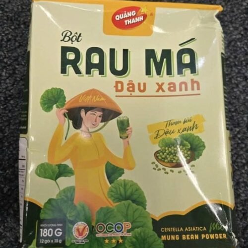 RÁCH HỘP - Bột Rau Má Đậu Xanh Ít Đường VN - 12 gói x 15g